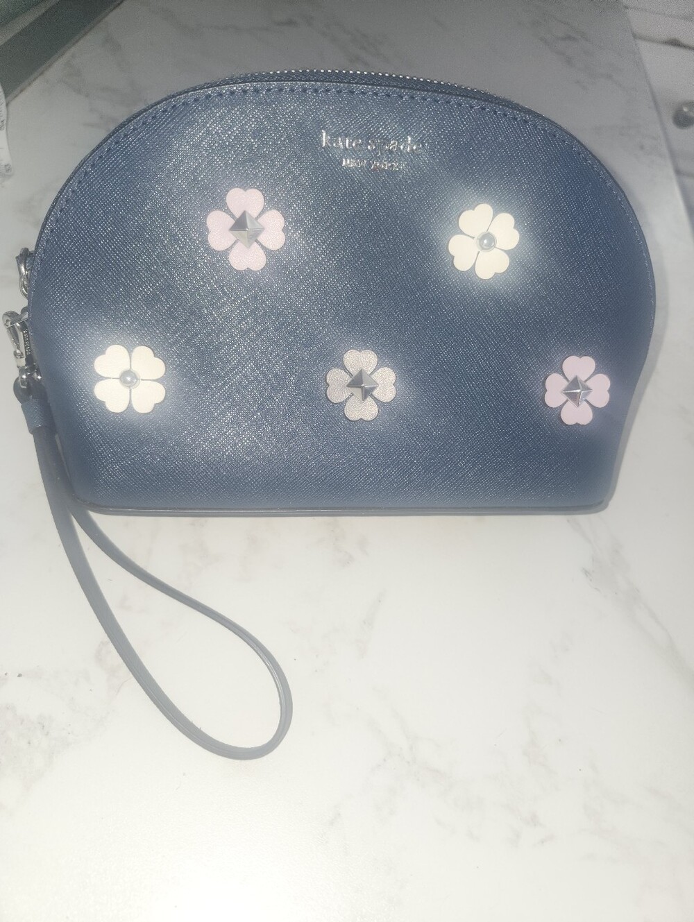 Kate Spade Cameron Spade Flower Appliqué Medium Dome Cosmetic Bag - Picture 3 of 8